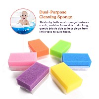 Special Supplies 12 Pack Baby Bath Sponges Soft Foam Scrubber With Cradle Cap Bristle Brush Body Hair And Scalp Cleaning