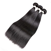 Beauhair Straight Hair Bundles With Closure12 14 1612 Closure100 Brazilian Straight Virgin Hair 3 Bundles With Lace Closure