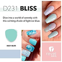 Revel Nail Dip Powder Blue Powder Dip Nail Polish Chip Resistant Dip Nail Powder With Vitamin E And Calcium Diy Manicure Bl