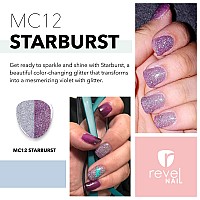 Revel Nail Dip Powder Purple Glitter Dip Powder For Nails Chip Resistant Dip Nail Powder With Vitamin E And Calcium Diy Mani