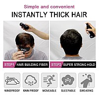 Sevich Hair Fibers For Thinning Hair Hair Building Fibers Instantly Thicker Fuller Lookhair Powder For Men Women 12G Mediu