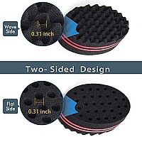 Magic Twist Hair Sponge Barber Hair Brush Sponge Styling Tool For Afro Curl Coils Dreadlocks 2 Pack