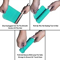 Sygile 11 X 75 Larger Size Heat Resistant Silicone Travel Mat Antiheat Pad For Hair Straighteners Curling Irons Flat Iron