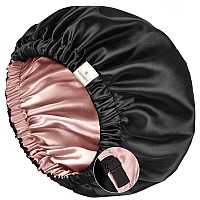 Yanibest Silk Bonnet For Sleeping Satin Bonnet Hair Bonnets For Black Women And Men Double Layer Ajustable Bonnet For Curly Brai