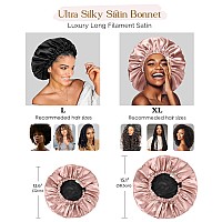 Yanibest Silk Bonnet For Sleeping Satin Bonnet Hair Bonnets For Black Women And Men Double Layer Ajustable Bonnet For Curly Brai