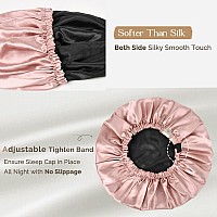 Yanibest Silk Bonnet For Sleeping Satin Bonnet Hair Bonnets For Black Women And Men Double Layer Ajustable Bonnet For Curly Brai