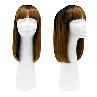 Studio Limited Styrofoam Mannequin Head Long Neck White Foam Wig Head Display With Wig Cap 2Pcs 6 Pack