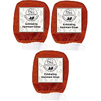 Natural Elephant Exfoliating Hammam Glove Burnt Orange Pack Of 3