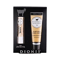 Dionis Goat Milk Skincare Vanilla Bean Scented Hand Cream Lip Balm Set 1 Oz And 28 Oz Made In The Usa Crueltyfree And