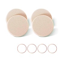 Kooba 4Pcs Round Makeup Sponges Supplement Beauty Face Primer Compact Powder Puff Blender Sponge Replacement For Cosmetic Flaw