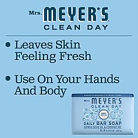 Mrs Meyers Clean Day Bar Soap Use As Body Wash Or Hand Soap Made With Essential Oils Rain Water 53 Oz 1 Bar