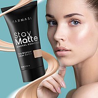 Farmasi Stay Matte Foundation Matte Finish Foundation For A Naturally Flawless Look Poreless Oil Free Full Coverage Face Ma