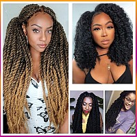 Toyotress Marley Twist Braiding Hair 18 Inch 6 Packs 613 Marley Hair For Faux Locs Marley Twist Crochet Hair Afro Kinky Curly