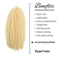 Toyotress Marley Twist Braiding Hair 18 Inch 6 Packs 613 Marley Hair For Faux Locs Marley Twist Crochet Hair Afro Kinky Curly