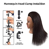 Mannequin Head Human Hair With 100 Real Hair Hairdresser Cosmetology Mannequin Manikin Training Practice Doll Head For Hairsty