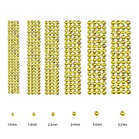 Jollin 3456Pcs Flatback Rhinestones Glass Charms Diamantes Gems Stones For Nail Art 6 Size Ss4Ss12 Lemon Ab