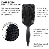 Cricket Boar Paddle Hair Brush - Anti-Static, Black, Large