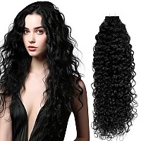 Easyouth Tape In Hair Extensions Human Hair Curly Tape In Curly Hair Extensions Human Hair Natural Black Curly Black Hair Extens