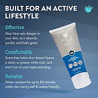 Aloe Up Sport Sunscreen Lotion Spf 50 Broad Spectrum Uvauvb Sunscreen Protector For Face And Body With Hydrating Aloe Vera