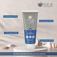 Aloe Up Sport Sunscreen Lotion Spf 50 Broad Spectrum Uvauvb Sunscreen Protector For Face And Body With Hydrating Aloe Vera