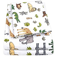 1500 Supreme Kids Bed Sheet collection - Fun colorful and comfortable Boys and girls Toddler Sheet Sets - Deep Pocket Wrinkle Free Soft and cozy Bedding - Full, Wild Animal Kingdom