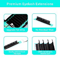 Eyelash Extensions 015 C Curl 14Mm Lash Extensions Supplies Individual Lashes Premium Silk Volume Classic Lash Soft Matte Dar