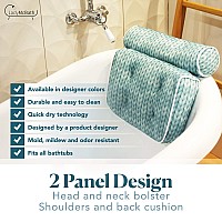 Lady Mcbath Bath Pillow Luxury Bath Pillows For Tub Neck And Back Support Powerful Suction Cups Machine Washable Bathtub Ac