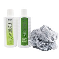 Vitabath Original Spring Green Everyday Skincare Set Moisturizing Shower Gel Wash Reviving Lotion Exfoliating Body Scrubber P