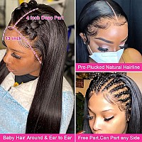 Hermosa 9A Lace Front Wigs For Black Women Human Hair 13X4 180 Density Straight Lace Front Wigs Human Hair With Baby Hair Pre Pl