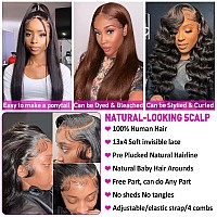 Hermosa 9A Lace Front Wigs For Black Women Human Hair 13X4 180 Density Straight Lace Front Wigs Human Hair With Baby Hair Pre Pl