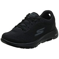 Skechers Mens gowalk 5 Qualify-Athletic Mesh Lace Up Performance Walking Shoe Sneaker, Black 2, 105 X-Wide