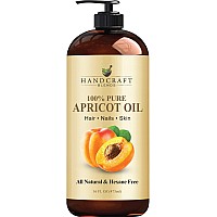 Handcraft Apricot Kernel Oil - 100% Pure And Natural - Premium Quality Cold Pressed Carrier Apricot Oil For Aromatherapy, Massage And Moisturizing Skin - Huge 16 Fl. Oz