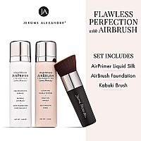 Magicminerals Airbrush Foundation Set By Jerome Alexander 3Pc Set Includes Primer Foundation And Kabuki Brush Spray Makeup