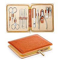 Manicure Set Pedicure Sets Nail Clipper Sets Stainless Steel Professional Nail Cutter Kits With Travel Case 12 Count