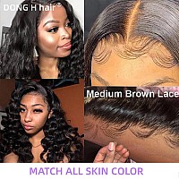 Peruvian Loose Deep Wave Frontal With Bundles 13X4 Lace Frontal Closure With Baby Hair Free Part 18 20 2216Natural Black 9A