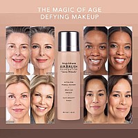 MagicMinerals AirBrush Foundation Set by Jerome Alexander (LIGHT MEDIUM) - 3pc Set Includes Primer, Foundation and Kabuki Brush - Spray Makeup with Anti-aging Ingredients for Smooth Radiant Skin