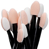 Akstore 200Pcs Disposable Dual Sides Eye Shadow Sponge Applicator Eyeshadow Brushes Makeup Brush Black