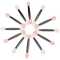 Akstore 200Pcs Disposable Dual Sides Eye Shadow Sponge Applicator Eyeshadow Brushes Makeup Brush Black