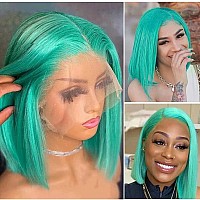 Human Hair Lace Front Wigs Pre Plucked With Baby Hair 12 Bleached Knots Middle Part Straight Short Silky Bob Glueless Brazilian