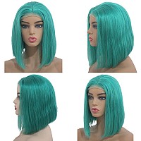 Human Hair Lace Front Wigs Pre Plucked With Baby Hair 12 Bleached Knots Middle Part Straight Short Silky Bob Glueless Brazilian