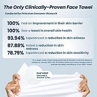 Clean Skin Club Clean Towels Xl, 100% Usda Biobased Face Towel, Disposable Face Towelette, Makeup Remover Dry Wipes, Ultra Soft, 50 Ct, 1 Pack