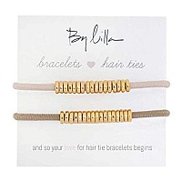 By Lilla Bracelet Hair Ties Premium Hair Tie Bracelets For Women Boho Hair Accessories For Thick And Thin Hair Pack Of 2