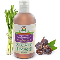 Nature Sustained Lemongrass Organic Body Wash All Natural Probiotic Soothing Skin Care Body Soap Face Wash Raw Wildcrafted