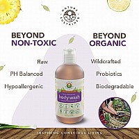 Nature Sustained Lemongrass Organic Body Wash All Natural Probiotic Soothing Skin Care Body Soap Face Wash Raw Wildcrafted