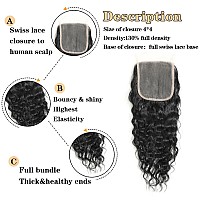 12A Water Wave Bundles With Closure Human Hair 12 14 1610 100 Unprocessed Virgin Brazilian Human Hair Wave 3 Bundles With 4