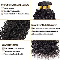 12A Water Wave Bundles With Closure Human Hair 12 14 1610 100 Unprocessed Virgin Brazilian Human Hair Wave 3 Bundles With 4