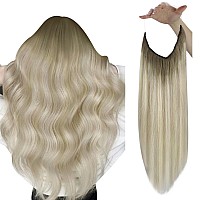 Sunny Wire Hair Extensions Real Human Hair Ombre Blonde Hair Extensions Wire Light Ash Blonde Ombre Blonde Highlights Platinum B