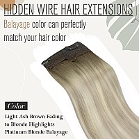 Sunny Wire Hair Extensions Real Human Hair Ombre Blonde Hair Extensions Wire Light Ash Blonde Ombre Blonde Highlights Platinum B