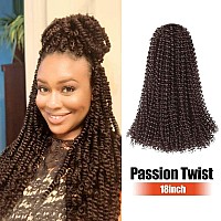 Rosdina Passion Twist Hair 18 Inch 6 Packs Light Brown Long Bohemian Hair For Passion Twist Crochet Hair Butterfly Locs Synth