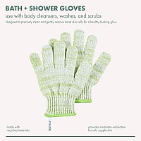 Ecotools Bath Shower Gloves Recycled Netting Exfoliating Gentle Cleansing For Whole Body Use Before Selftanning Removes